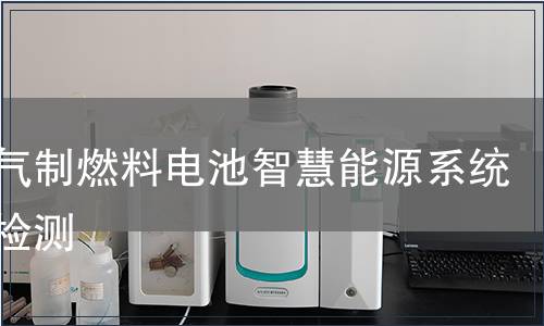 天然气制燃料电池智慧能源系统产品检测