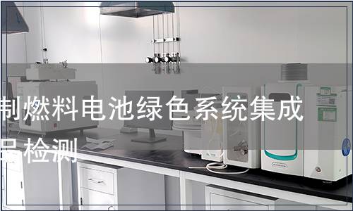 天然气制燃料电池绿色系统集成认证产品检测