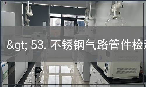 > 53. 不锈钢气路管件检测