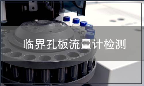 临界孔板流量计检测