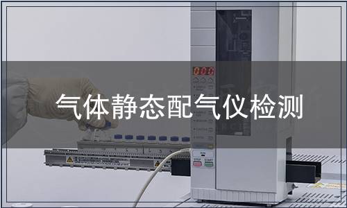气体静态配气仪检测