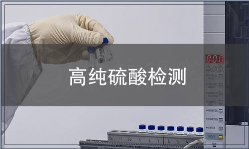 高纯硫酸检测