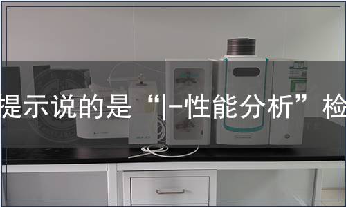 提示说的是“|-性能分析”检测