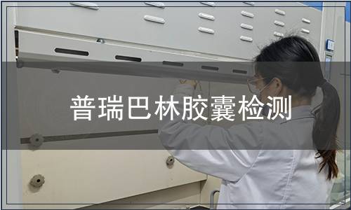 普瑞巴林胶囊检测