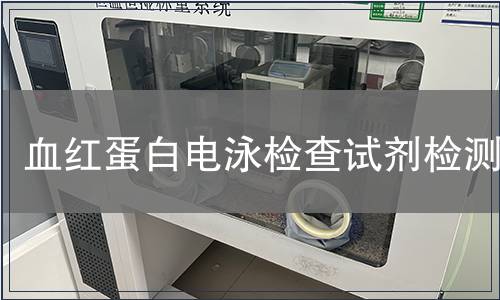 血红蛋白电泳检查试剂检测