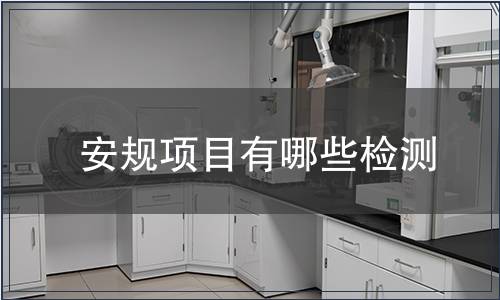 安规项目有哪些检测