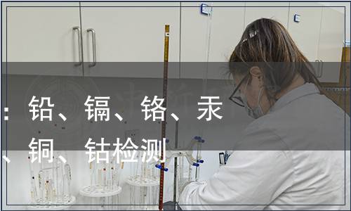 可迁移重金属：铅、镉、铬、汞、砷、锑、镍、铜、钴检测