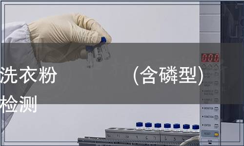 洗衣粉              (含磷型)检测