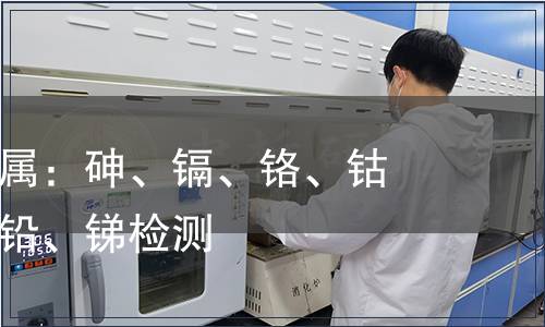 可萃取重金属：砷、镉、铬、钴、铜、镍、铅、锑检测