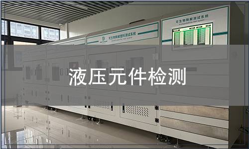 液压元件检测