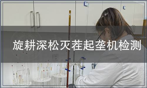 旋耕深松灭茬起垄机检测