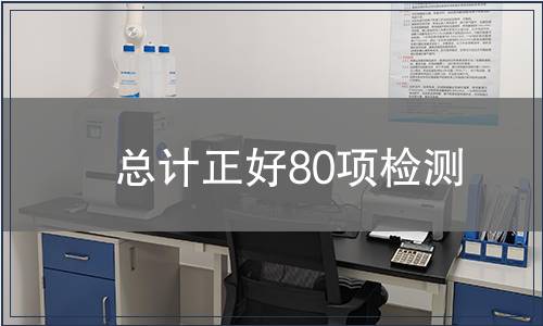 总计正好80项检测